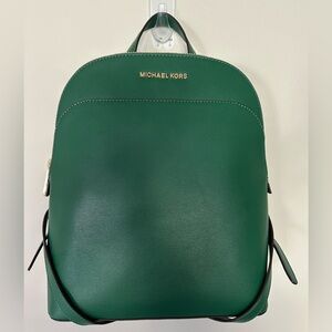 Michael Kors Jewel Green Leather Backpack